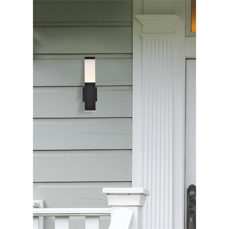 Living District Raine 1-Light Modern Aluminum LED Wall Sconce - Black