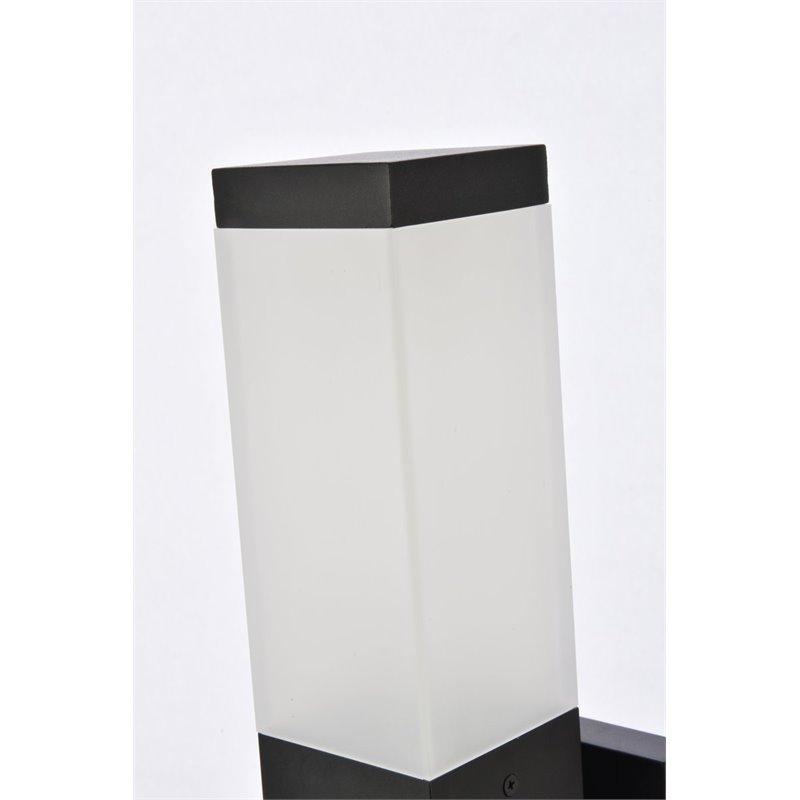 Living District Raine 1-Light Modern Aluminum LED Wall Sconce - Black