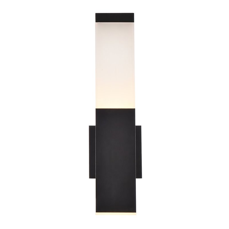 Living District Raine 1-Light Modern Aluminum LED Wall Sconce - Black