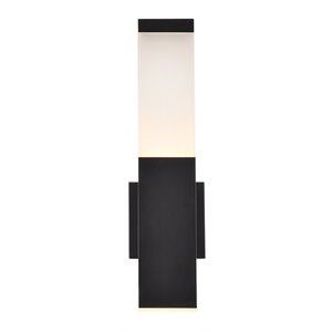 Living District Raine 1-Light Modern Aluminum LED Wall Sconce - Black