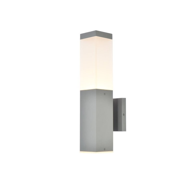 Living District Raine 1-Light Modern Aluminum LED Wall Sconce in Silver
