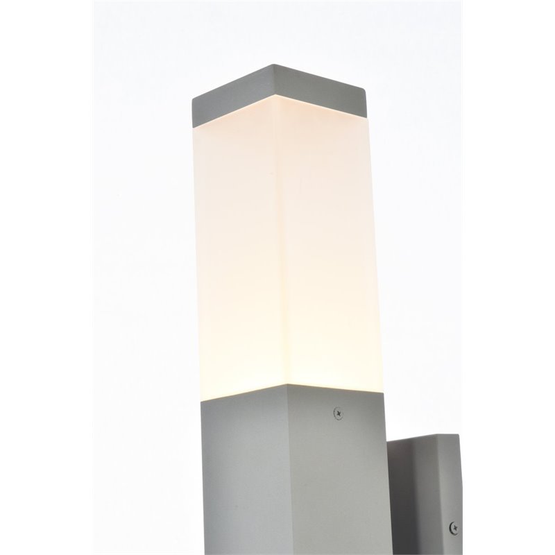 Living District Raine 1-Light Modern Aluminum LED Wall Sconce in Silver