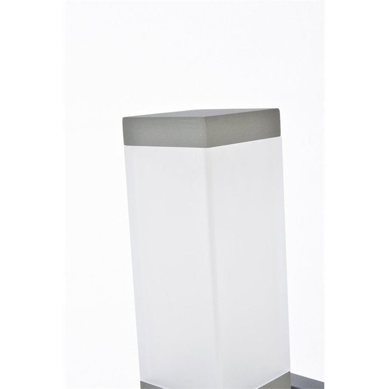 Living District Raine 1-Light Modern Aluminum LED Wall Sconce in Silver