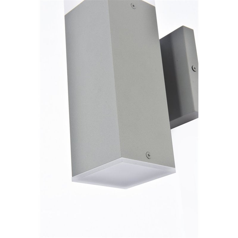 Living District Raine 1-Light Modern Aluminum LED Wall Sconce in Silver