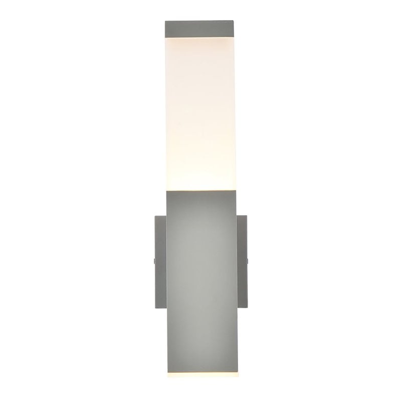 Living District Raine 1-Light Modern Aluminum LED Wall Sconce in Silver