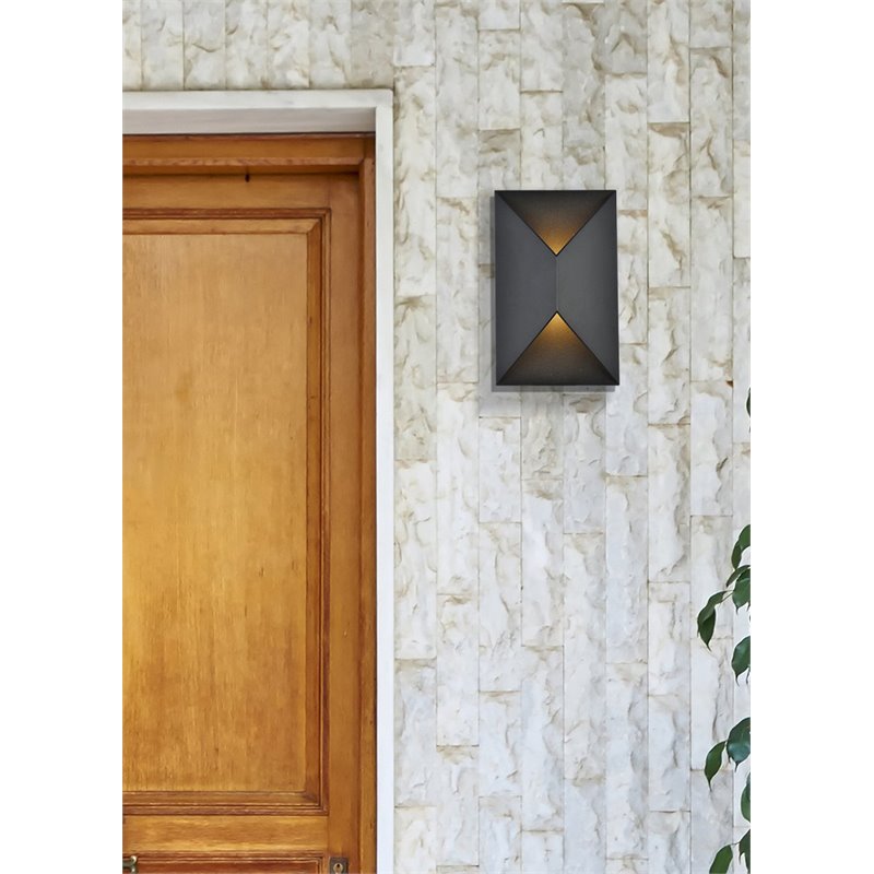 Living District Raine 1-Light Modern Style Aluminum LED Wall Sconce - Black