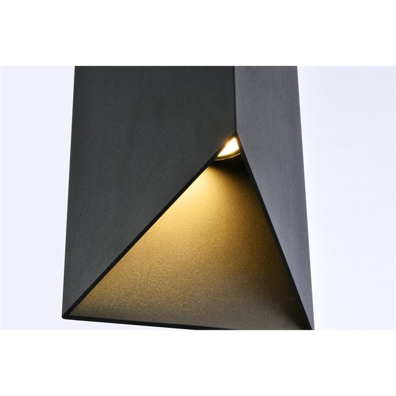 Living District Raine 1-Light Modern Style Aluminum LED Wall Sconce - Black