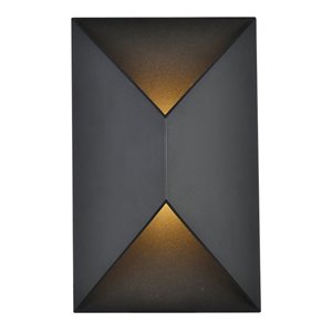 Living District Raine 1-Light Modern Style Aluminum LED Wall Sconce - Black