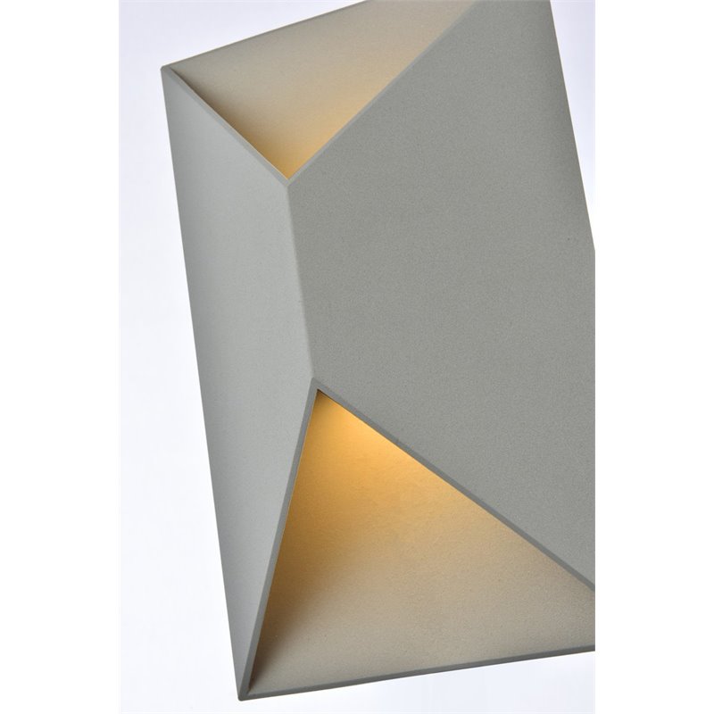 Living District Raine 1-Light Modern Aluminum LED Wall Sconce - Silver