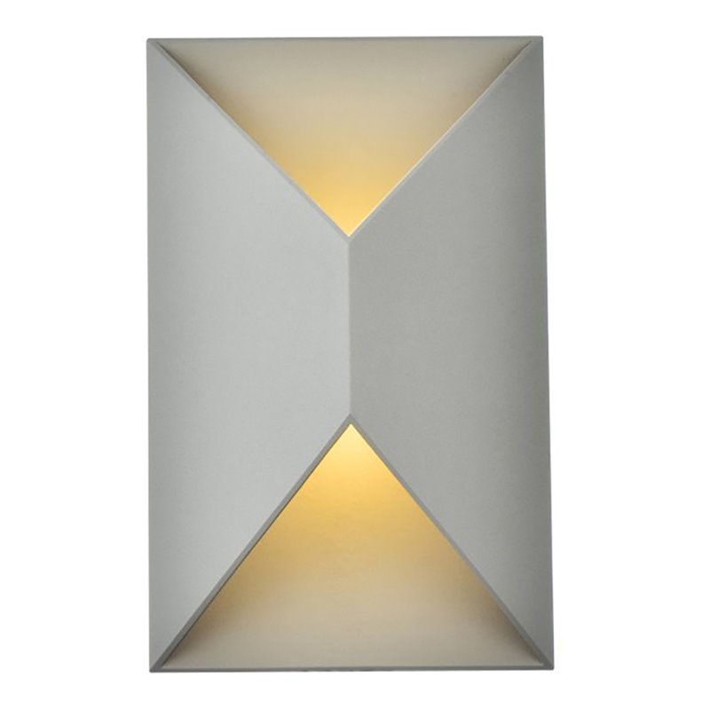 Living District Raine 1-Light Modern Aluminum LED Wall Sconce - Silver