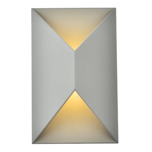 Living District Raine 1-Light Modern Aluminum LED Wall Sconce - Silver