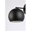 Living District Othello 1-Light Mid-Century Metal Wall Sconce in Black