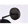 Living District Othello 1-Light Mid-Century Metal Wall Sconce in Black