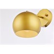 Living District Othello 1-Light Mid-Century Metal Wall Sconce in Brass