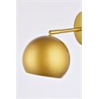 Living District Othello 1-Light Mid-Century Metal Wall Sconce in Brass