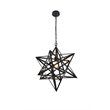 Living District Nocturne 1-Light Mid-Century Metal Pendant in Black