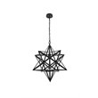 Living District Nocturne 1-Light Mid-Century Metal Pendant in Black
