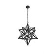 Living District Nocturne 1-Light Mid-Century Metal Pendant in Black