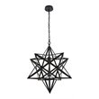 Living District Nocturne 1-Light Mid-Century Metal Pendant in Black