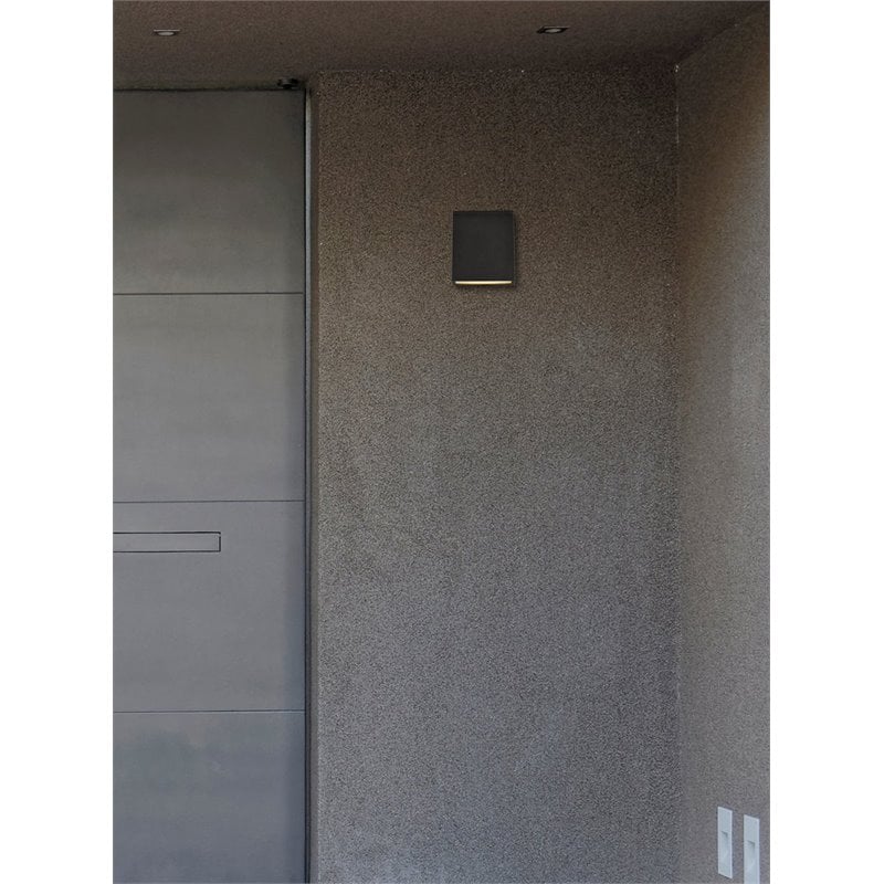 Living District Raine 1-Light Aluminum LED Wall Sconce - Black Finish
