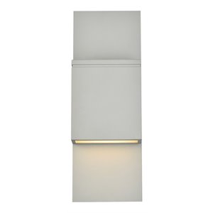 Living District Raine 1-Light 6&quot Modern Aluminum LED Wall Sconce in Silver