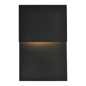Living District Raine 1-Light 7&quot Modern Aluminum LED Wall Sconce in Black