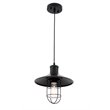 Living District Flaneur 1-Light Metal Pendant in Black Finish