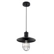 Living District Flaneur 1-Light Metal Pendant in Black Finish