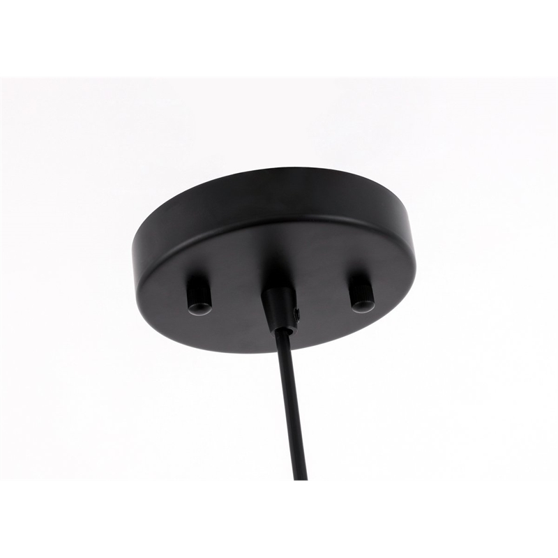 Living District Flaneur 1-Light Metal Pendant in Black Finish
