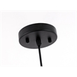 Living District Flaneur 1-Light Metal Pendant in Black Finish