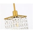 Living District Taylor 1-Light Metal & Crystal Pendant in Brass/Clear
