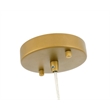 Living District Taylor 1-Light Metal & Crystal Pendant in Brass/Clear