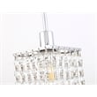 Living District Taylor 1-Light Metal & Crystal Pendant in Chrome/Clear