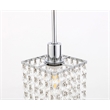 Living District Taylor 1-Light Metal & Crystal Pendant in Chrome/Clear