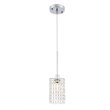 Living District Taylor 1-Light Metal & Crystal Pendant in Chrome/Clear