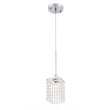 Living District Taylor 1-Light Metal & Crystal Pendant in Chrome/Clear