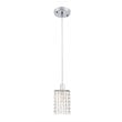 Living District Taylor 1-Light Metal & Crystal Pendant in Chrome/Clear