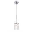 Living District Taylor 1-Light Metal & Crystal Pendant in Chrome/Clear