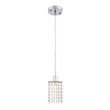 Living District Taylor 1-Light Metal & Crystal Pendant in Chrome/Clear