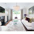 Living District Selene 6-Light Mid-Century Metal Pendant in Brass and White
