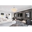 Living District Selene 6-Light Mid-Century Metal Pendant in Chrome and White