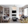 Living District Selene 6-Light Mid-Century Metal Pendant in Black and White