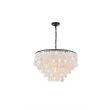 Living District Selene 6-Light Mid-Century Metal Pendant in Black and White
