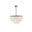 Living District Selene 6-Light Mid-Century Metal Pendant in Black and White
