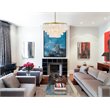Living District Selene 4-Light Mid-Century Metal Pendant in Brass and White