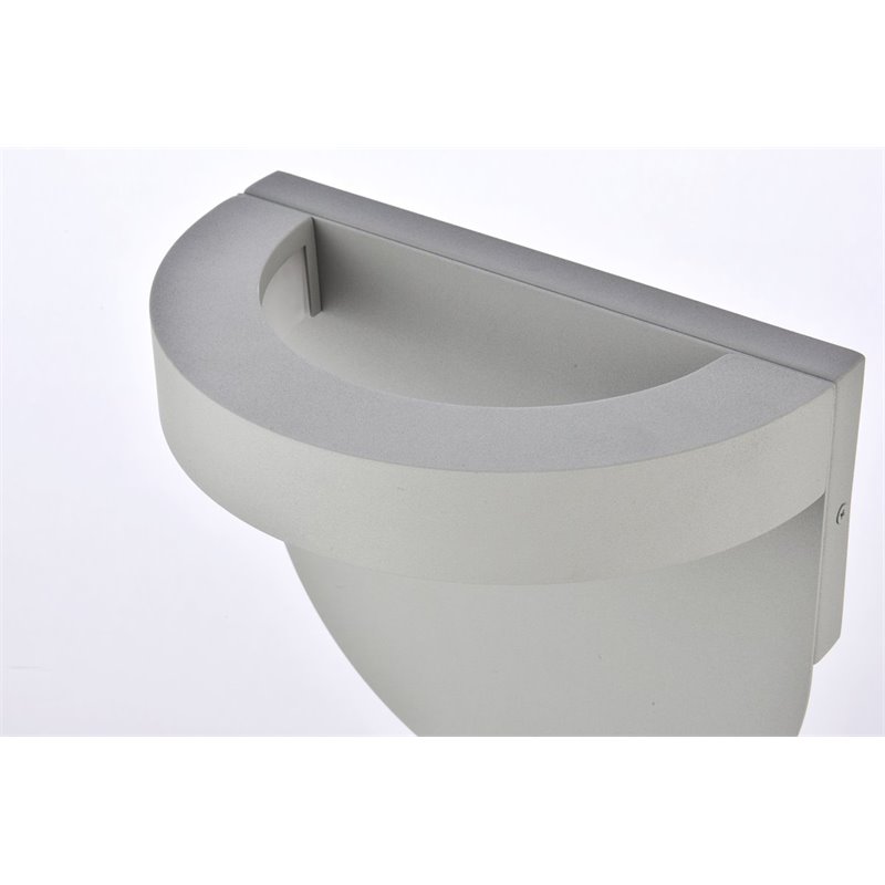 Living District Raine 1-Light Aluminum LED Wall Sconce in Silver