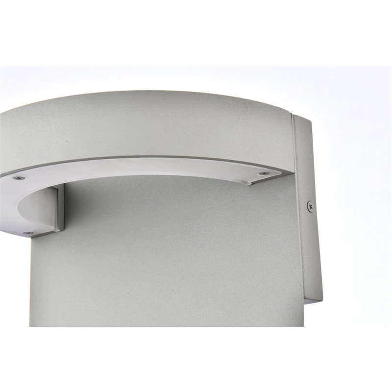 Living District Raine 1-Light Aluminum LED Wall Sconce in Silver