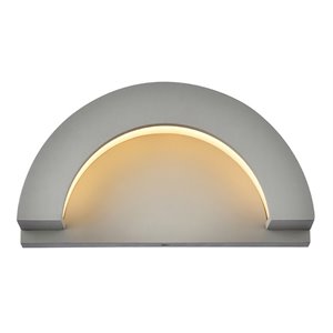 Living District Raine 1-Light 9.75&quot Modern Aluminum LED Wall Sconce in Silver