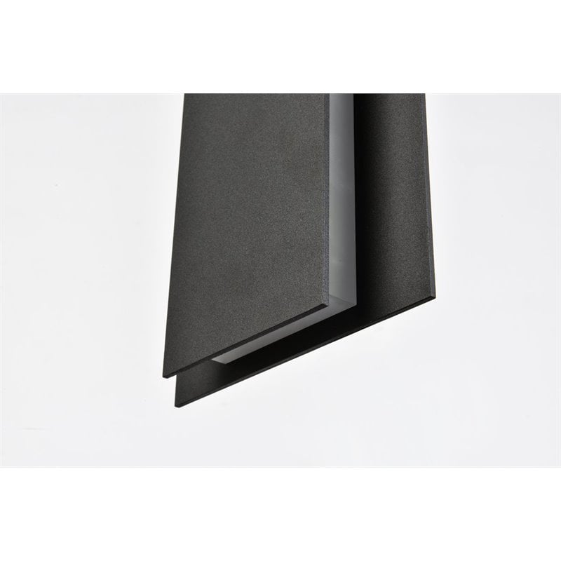 Living District Raine 1-Light Modern Aluminum Led Wall Sconce in Black