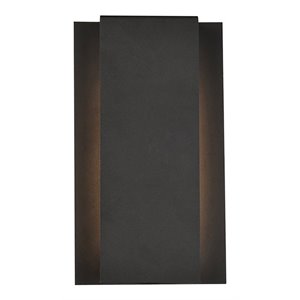 Living District Raine 1-Light Modern Aluminum Led Wall Sconce in Black